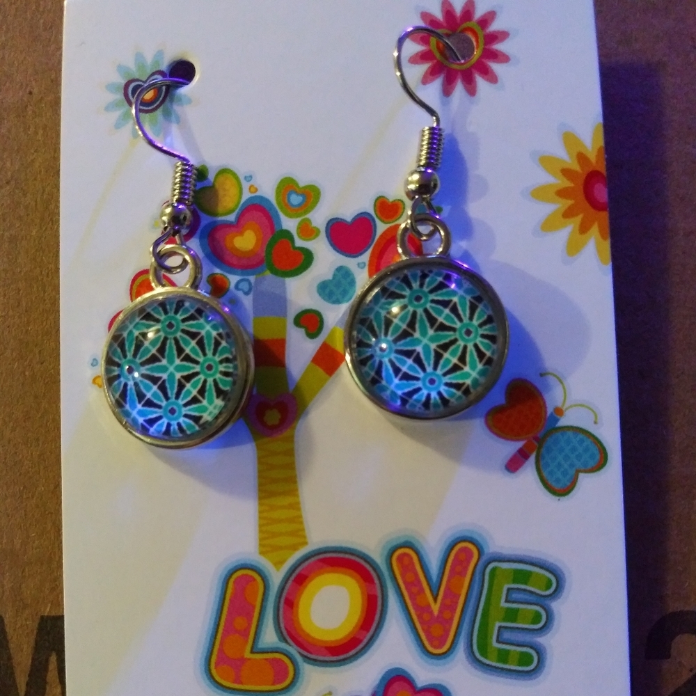 Handmade cabochon earrings